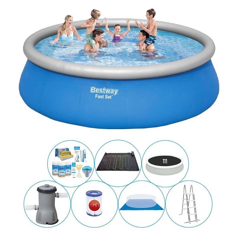 Foto van Bestway fast set rond 457x84 cm - zwembad combinatie set