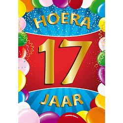 Foto van 17 jaar mega deurposter 59 x 84 cm leeftijd verjaardag feestartikelen - feestposters