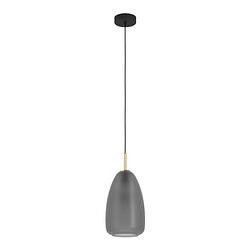 Foto van Eglo alobrase hanglamp - e27 - ø 27.5 cm - zwart;messing