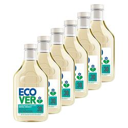 Foto van Ecover - vloeibaar wasmiddel universal - kamperfoelie & jasmijn - 6 x 1,5 l - 180 wasbeurten