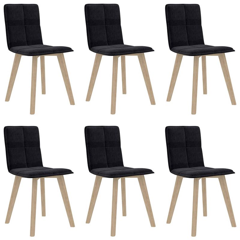 Foto van Vidaxl eetkamerstoelen 6 st zwart