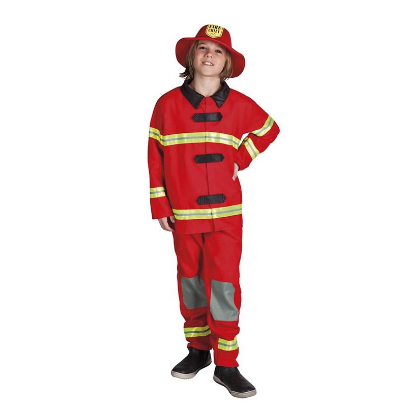 Foto van Boland verkleedpak brandweer junior rood maat 152-164