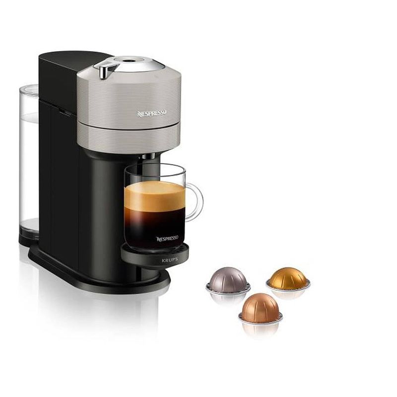 Foto van Krups vertuo next nespresso espresso-apparaat 1,1 l lichtgrijs yy4298fd