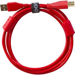 Foto van Udg u95003rd audio kabel usb 2.0 a-b recht rood 3m