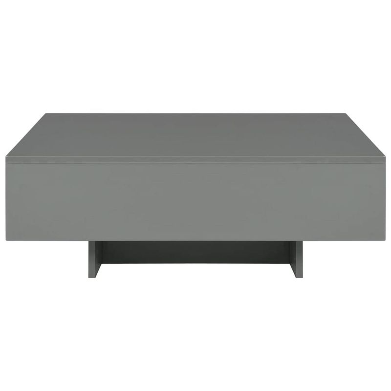 Foto van The living store salontafel grijs hoogglans 85x55x31 cm mdf