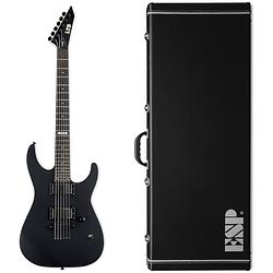 Foto van Esp ltd jl-600 black satin jeff ling signature elektrische gitaar met koffer