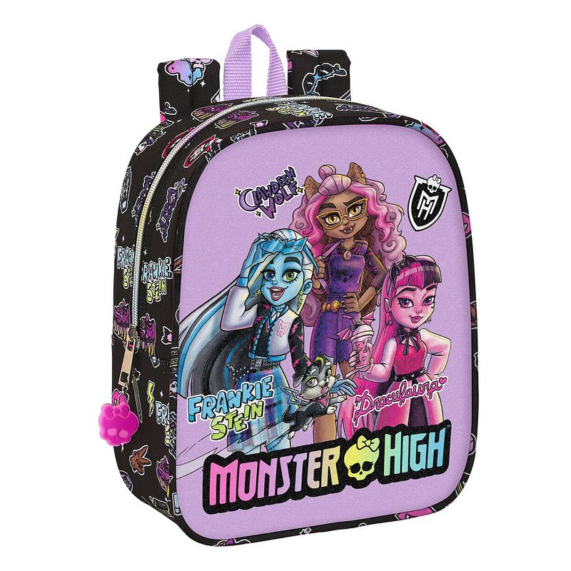 Foto van Schoolrugzak monster high creep zwart 22 x 27 x 10 cm