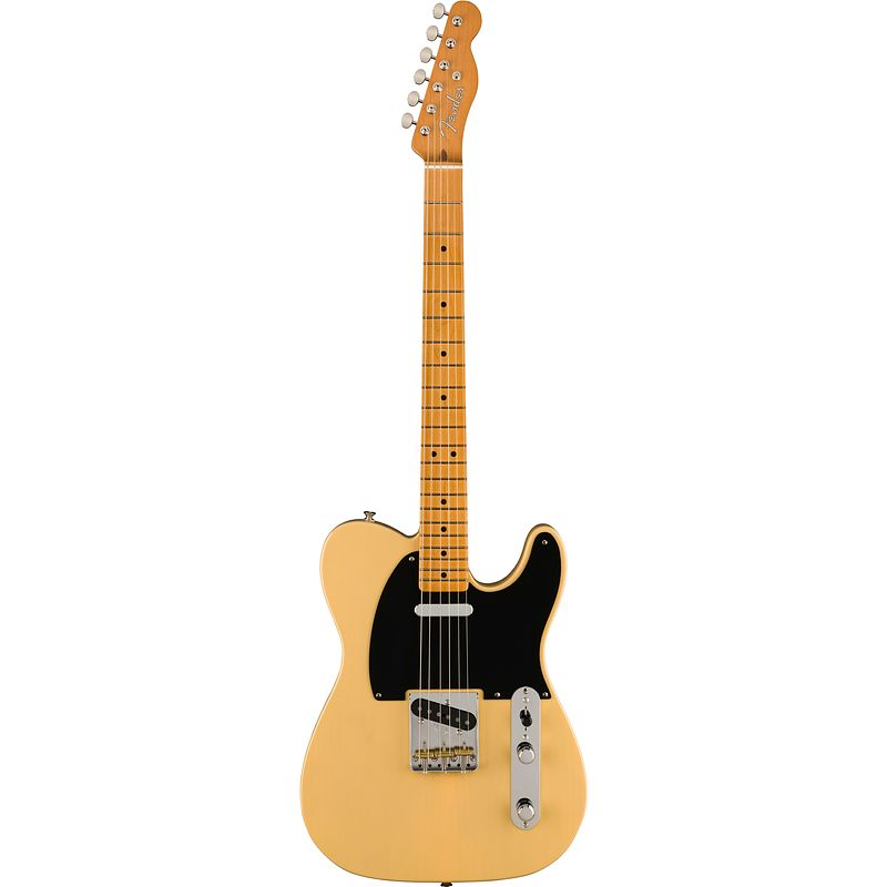 Foto van Fender vintera ii 50s nocaster mn blackguard blonde elektrische gitaar met deluxe gigbag