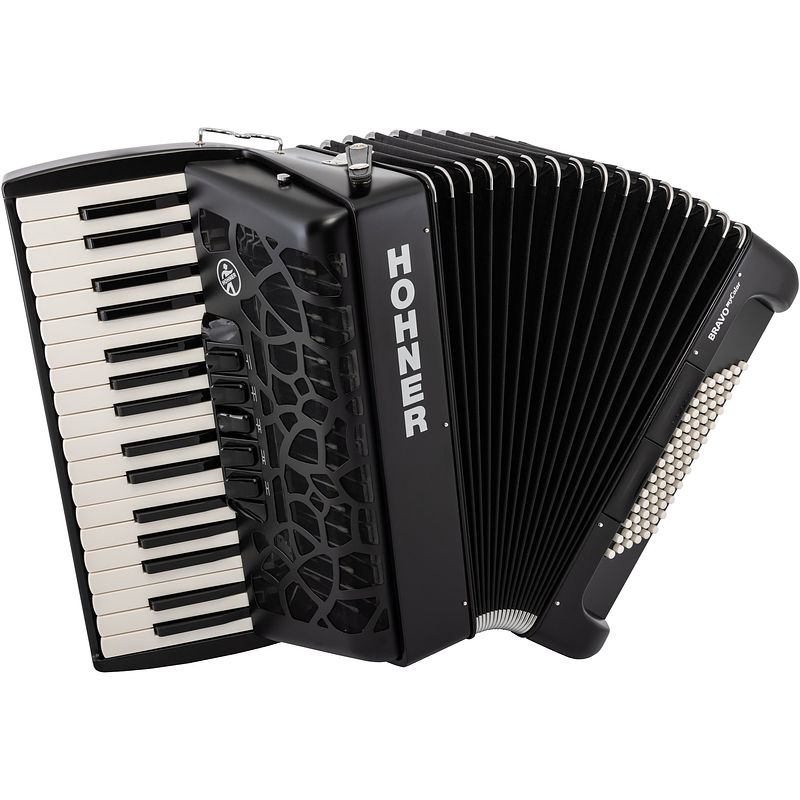 Foto van Hohner bravo iii 72 mycolor silent key night accordeon