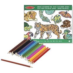 Foto van Kleurboek set met kleurpotloden van wilde dieren - kleurboeken