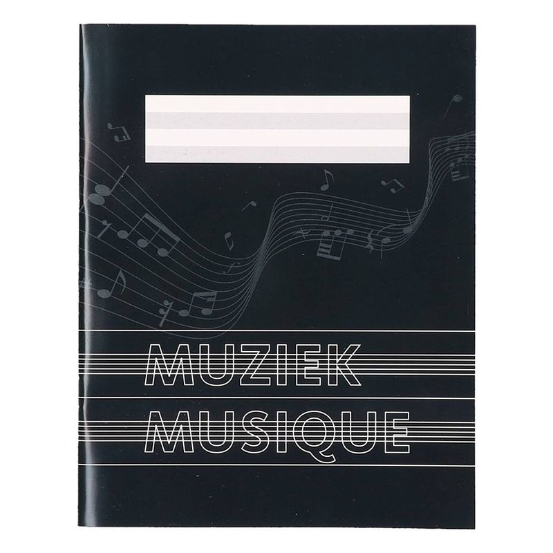 Foto van 1x stuks a5 muziekschriften zwart - schriften