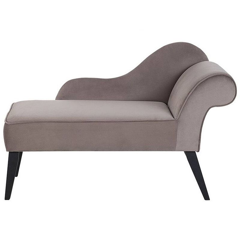 Foto van Beliani biarritz - chaise longue-grijs-fluweel