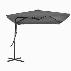 Foto van Vidaxl parasol met stalen paal 250x250 cm antraciet