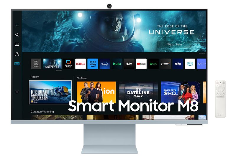 Foto van Samsung smart monitor m8 ls32cm80buuxen monitor blauw