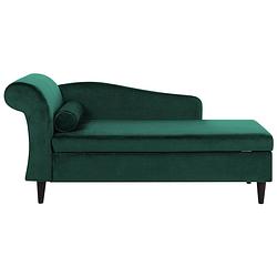 Foto van Beliani luiro - chaise longue-groen-fluweel