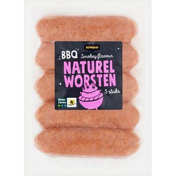 Foto van Jumbo barbecueworst naturel 5 stuks 400g