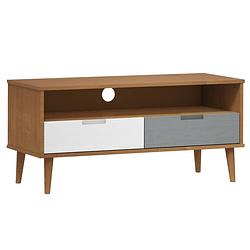 Foto van The living store molde tv-kast - 106 x 40 x 49 cm - massief grenenhout met uv-vernis