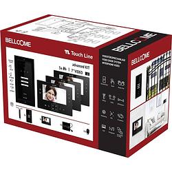 Foto van Bellcome advanced 7 video-kit 3 familie complete set voor video-deurintercom kabelgebonden 20-delig zwart