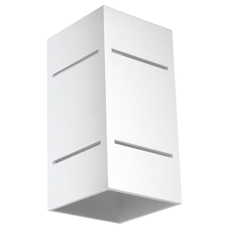 Foto van Sollux wandlamp blocco h 20 cm wit