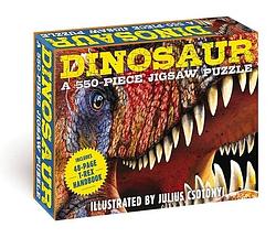Foto van Dinosaurs: 550-piece jigsaw puzzle and book - puzzel;puzzel (9781646431120)