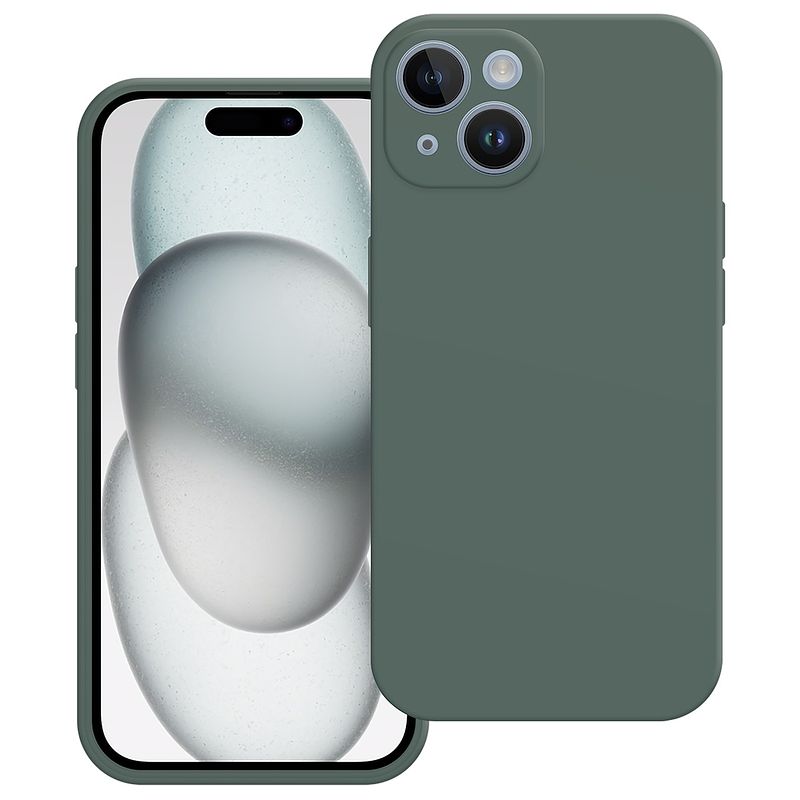 Foto van Just in case premium liquid color tpu case voor apple iphone 15 telefoonhoesje groen