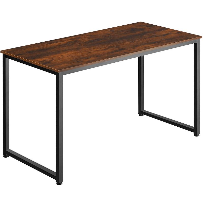 Foto van Tectake - bureau tafel flint 140 cm - industrieel - donkerbruin - 404467