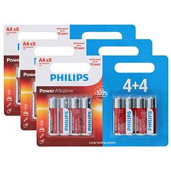 Foto van Batterijen philips - 24x stuks - aa/penlites - alkaline - penlites aa batterijen