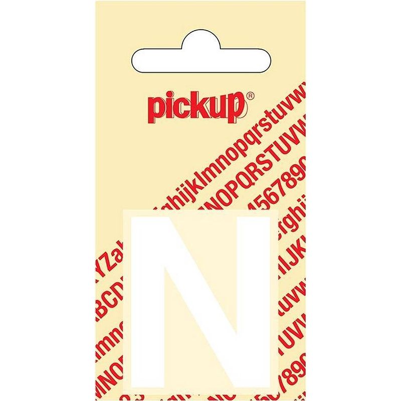 Foto van Plakletter helvetica 40 mm sticker witte letter n