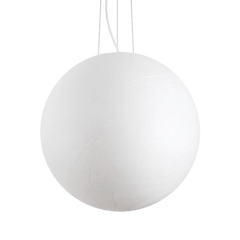 Foto van Ideal lux carta - moderne witte hanglamp - stijlvol design - e27 fitting