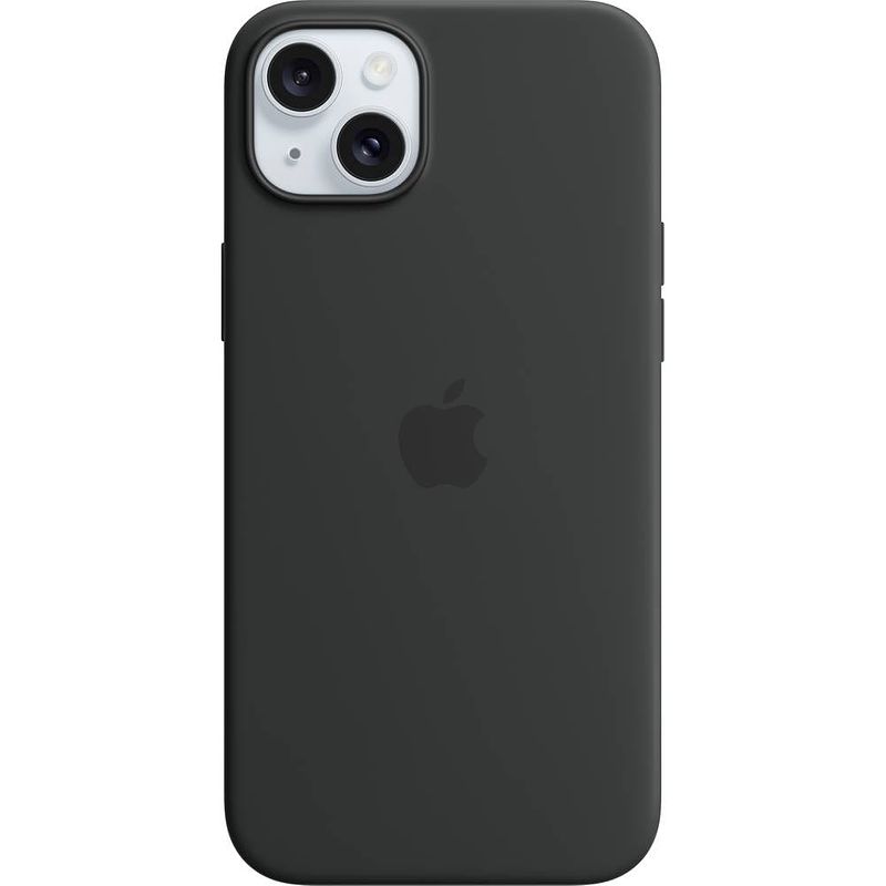 Foto van Apple silicon case magsafe backcover apple iphone 15 plus zwart