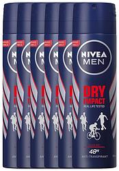 Foto van Nivea men dry impact deodorant spray voordeelverpakking