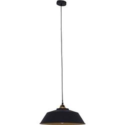 Foto van Lightning - industriele hanglamp 1-l metaal medium - zwart