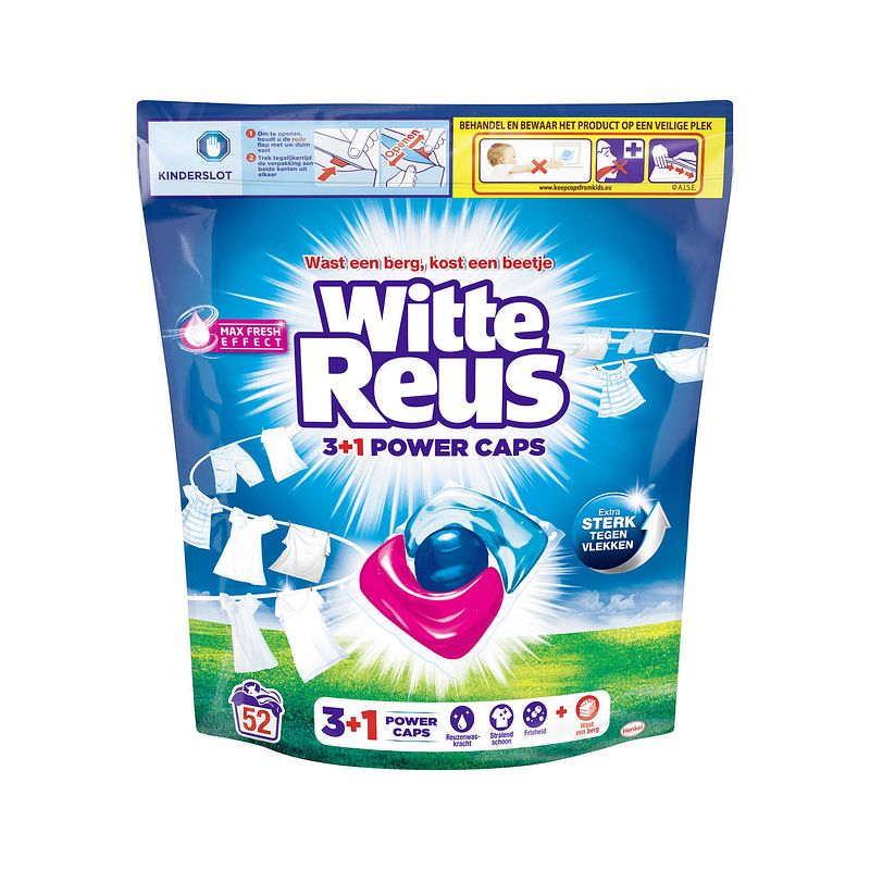 Foto van Witte reus power caps 52 wasbeurten