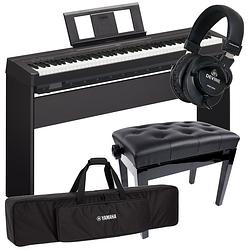 Foto van Yamaha p-45 digitale piano + onderstel + pianobank + tas + koptelefoon