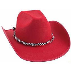 Foto van Rode cowboy / cowgirl hoed - verkleedhoofddeksels