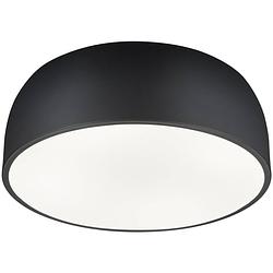 Foto van Led plafondlamp - plafondverlichting - trion barnon - e27 fitting - 4-lichts - rond - mat zwart - aluminium