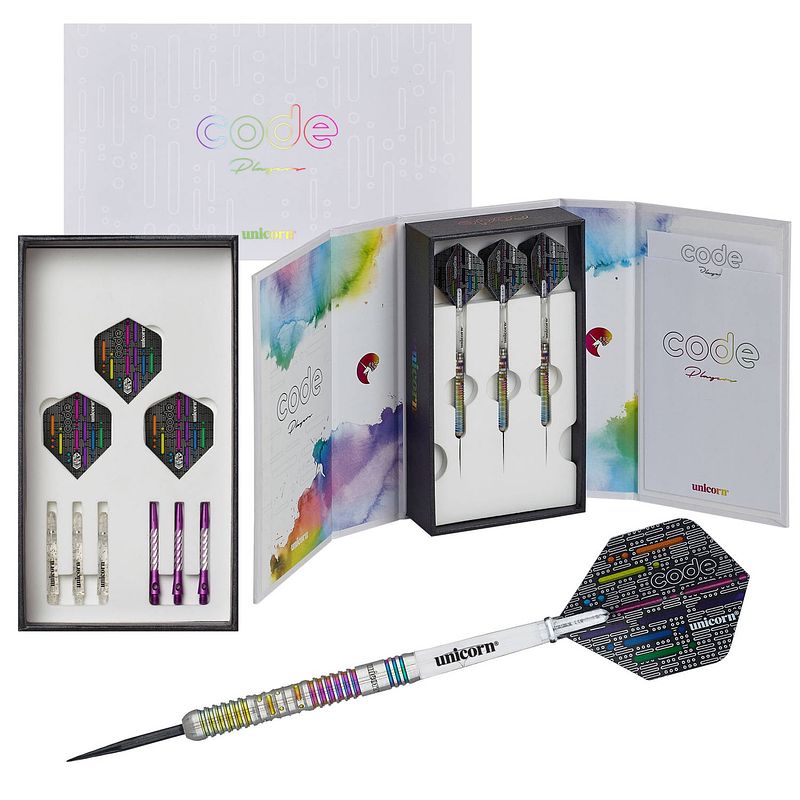 Foto van Unicorn dartset chris dobey steeltip 90% 10-delig gewicht 21