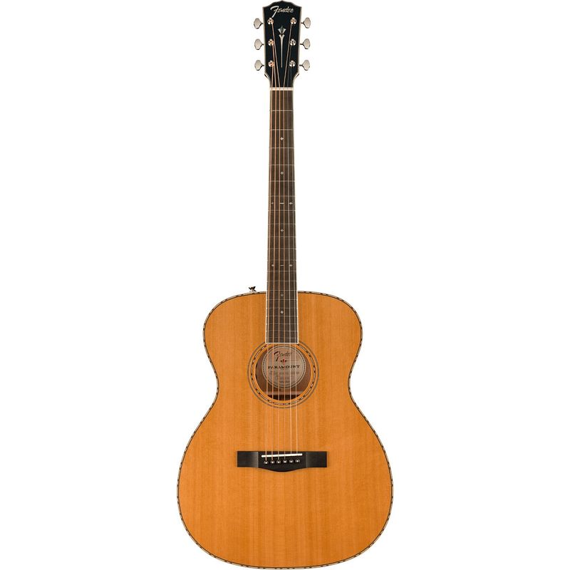 Foto van Fender po-220e orchestra natural cedar top fsr elektrisch-akoestische westerngitaar met koffer