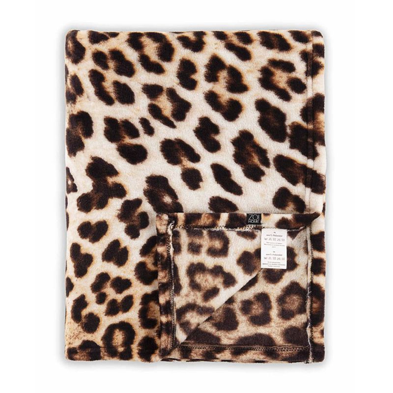 Foto van Zo! home plaid leopard - bruin