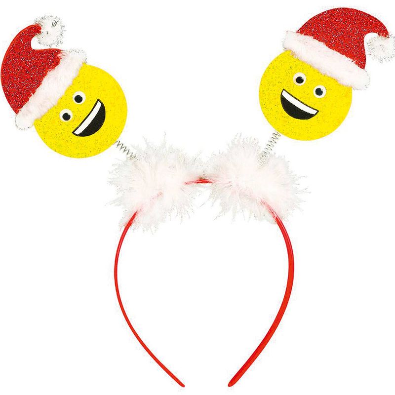 Foto van Amscan haarband smileys geel/rood one-size