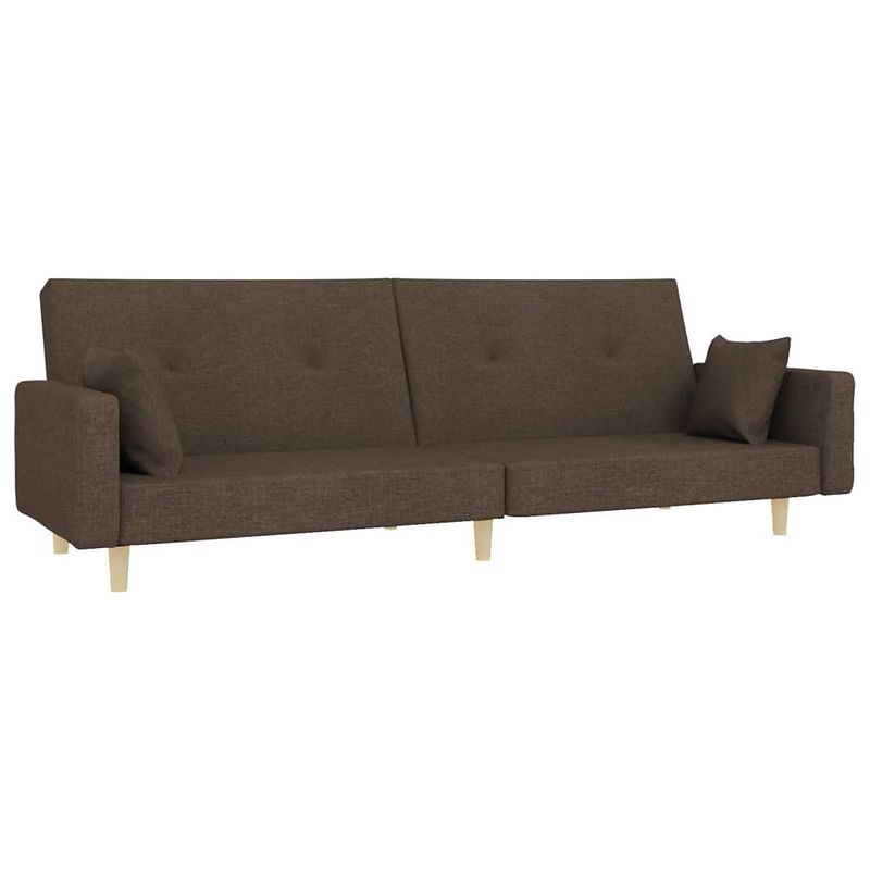 Foto van The living store bedbank - slaapbank - 220x84.5x69 cm - taupe