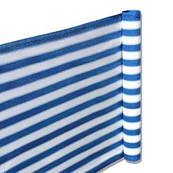 Foto van Hanse® duurzaam balkonscherm - kleur blauw/wit- balkondoek - 500x90cm