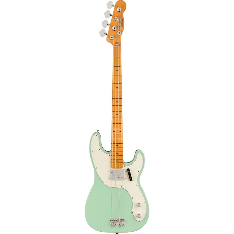 Foto van Fender vintera ii 70s telecaster bass mn surf green elektrische basgitaar met gigbag