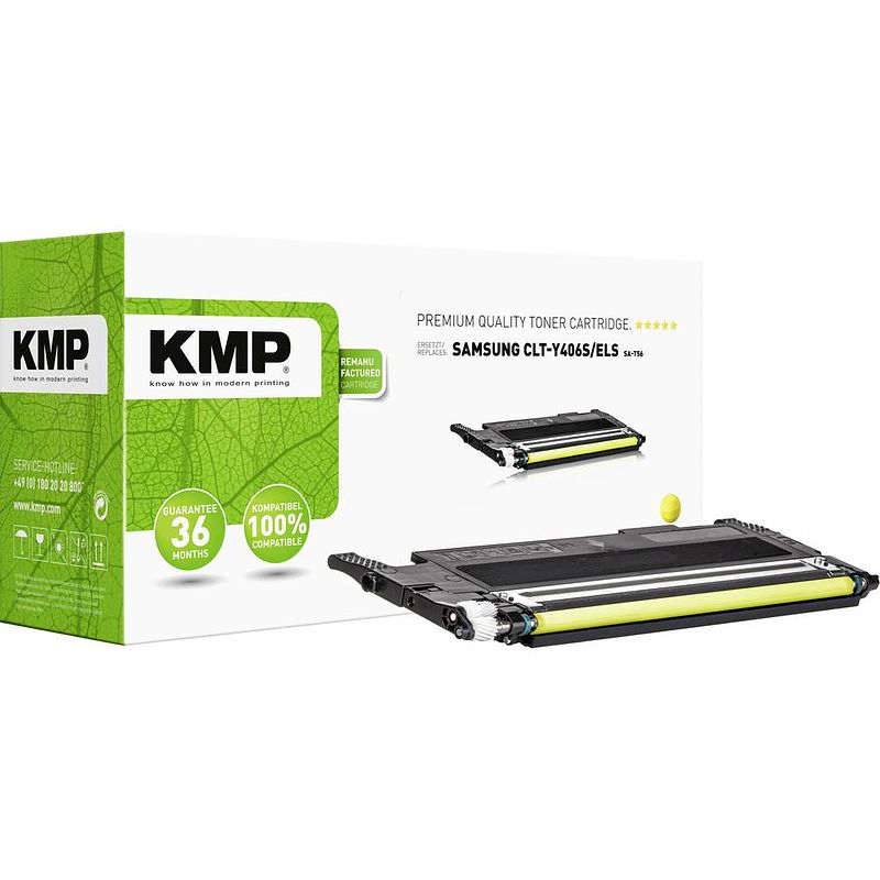 Foto van Kmp toner vervangt samsung clt-y406s compatibel geel 1000 bladzijden sa-t56