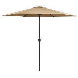 Foto van Vidaxl parasol met aluminium paal 270x246 cm taupe