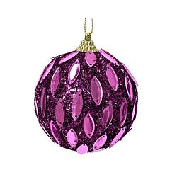 Foto van Decoris - kerstbal foam d8 cm violet kerst