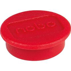 Foto van Nobo magneten voor whiteboard diameter van 24 mm, pak van 10 stuks, rood