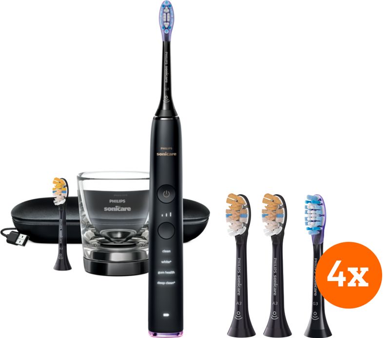 Foto van Philips sonicare diamondclean smart hx9917/89 + all-in-one (2 stuks) + gum care (4 stuks)