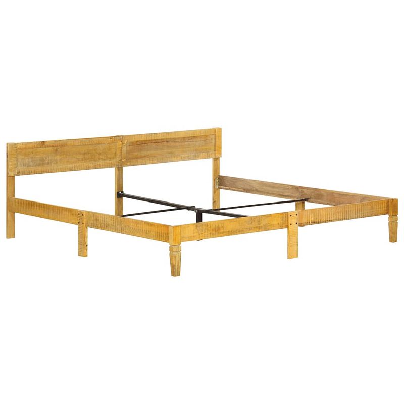 Foto van The living store mangohouten bedframe - massief - 205 x 205 x 73 cm - 200 x 200 cm matras