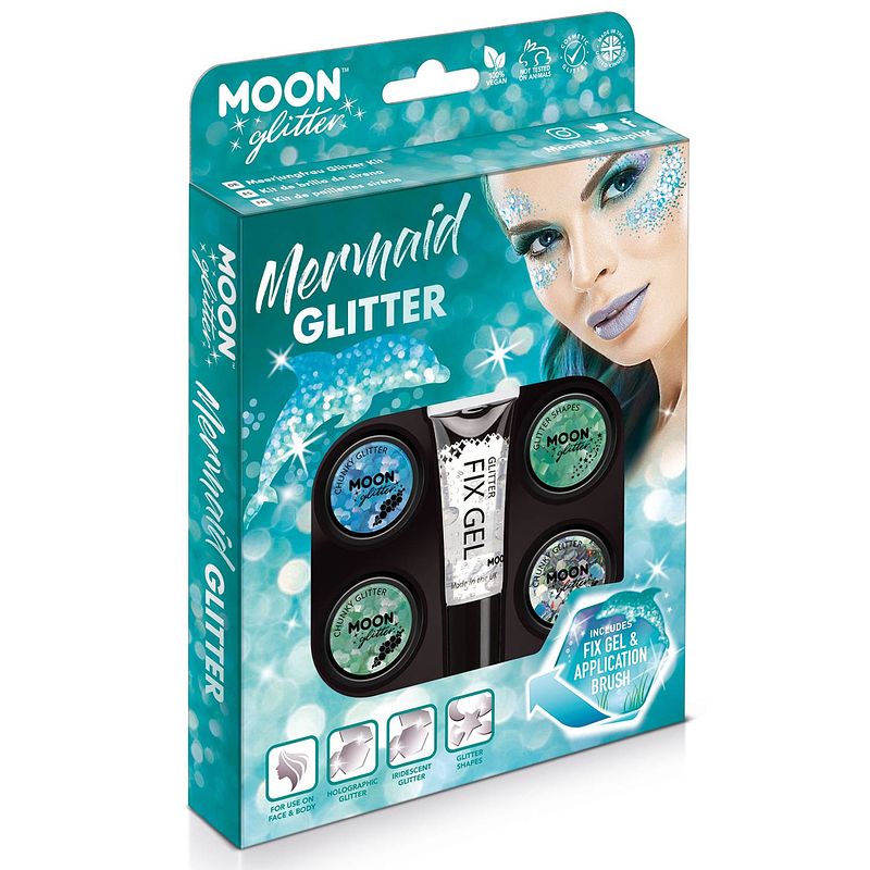 Foto van Moon creations mermaid glitter boxset 6-delig